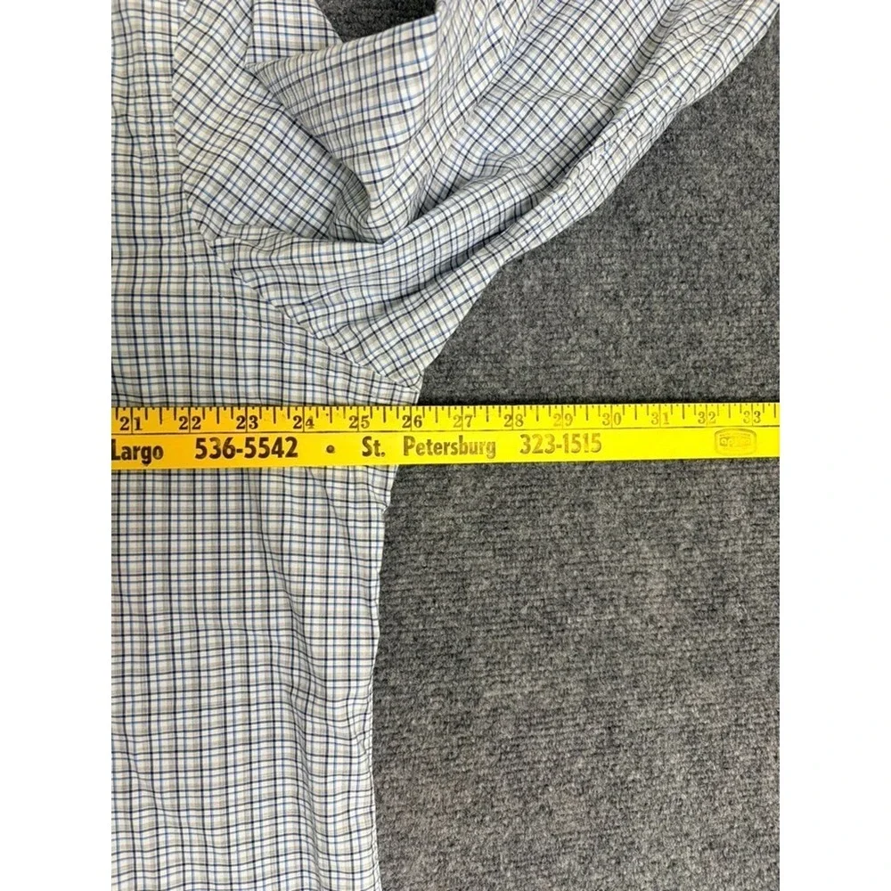 Ralph Lauren Polo  100% Cotton Stretch Button Up Shirt Multicolor Check Size XL